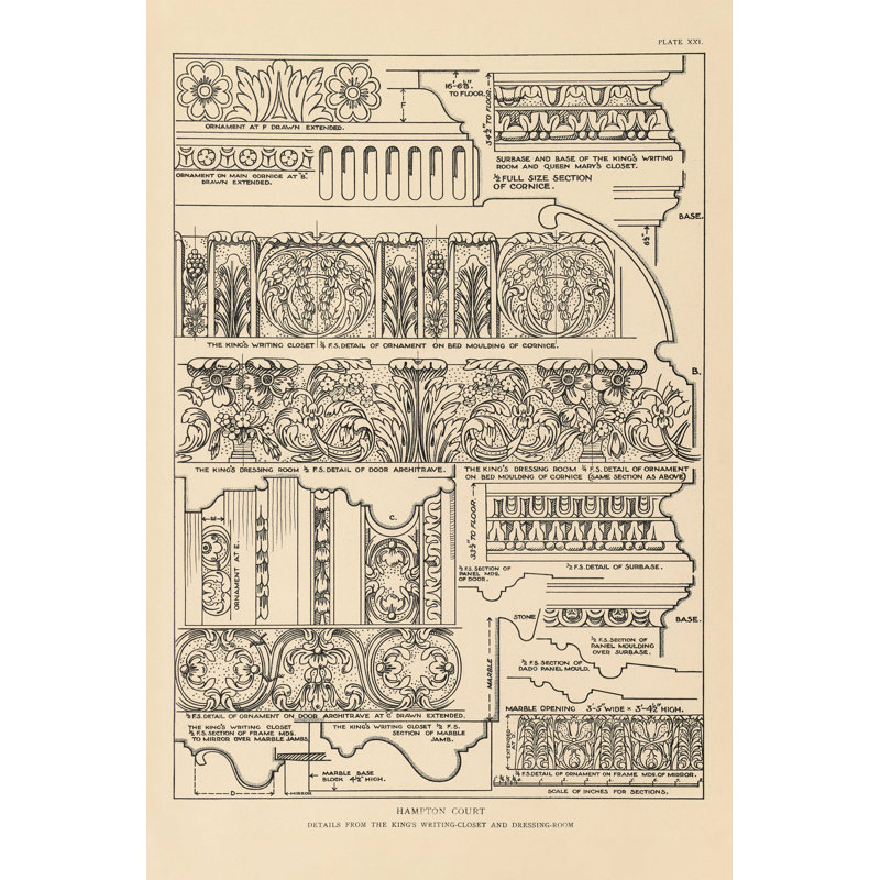 Reproduction d'art sur toile tendue, "English Renaissance XI" par Wild Apple Portfolio, H 12 po x l 8 po x P 1,25 po, Non