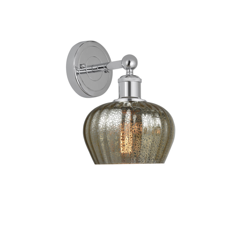 Canute Armed Sconce, Mercury, Polished Chrome