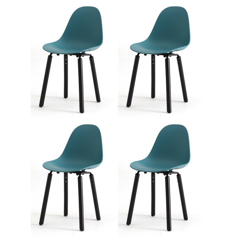 Chaise d'appoint Ta - Base Yi - Noir, Bleu océan / noir