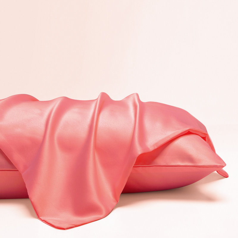  Housse de coussin en microfibre, Rose corail, Standard