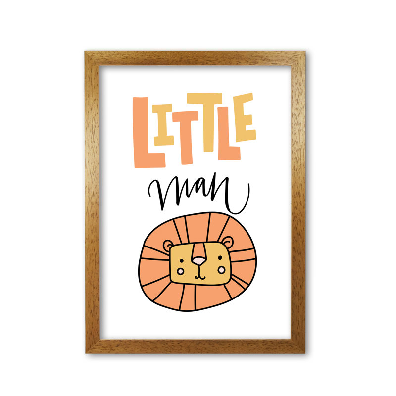 Little Lion Man - Print, Honey Oak Frame, 85 cm H x 60 cm W x 5 cm D