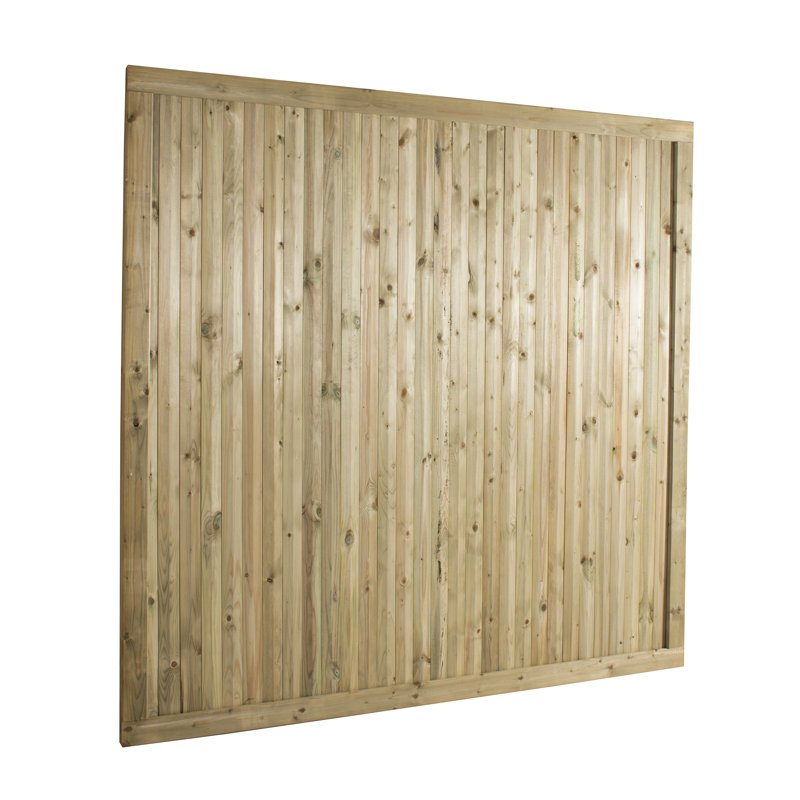 180.0098cm H x 183.007cm W Natural Timber Wood Fence Panels