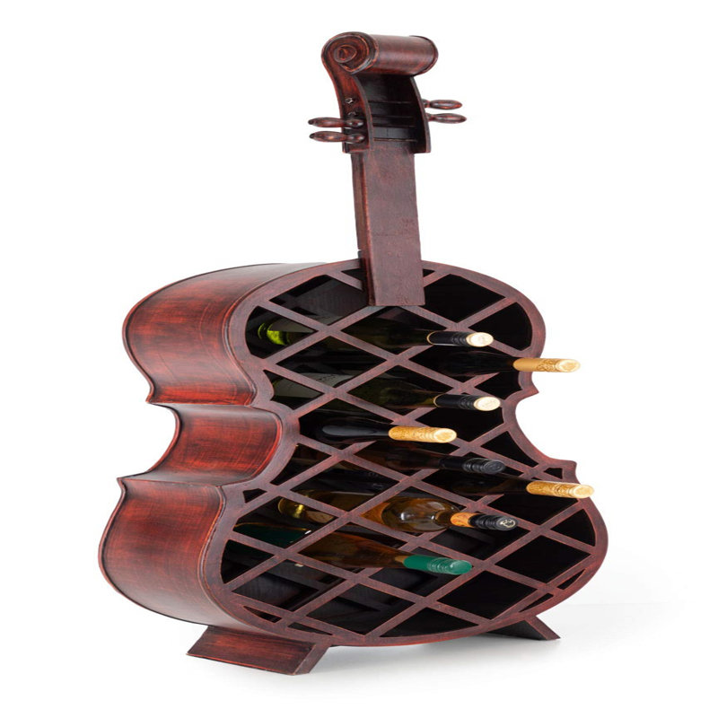 Buffington Floor Wine Bottle Rack Brown