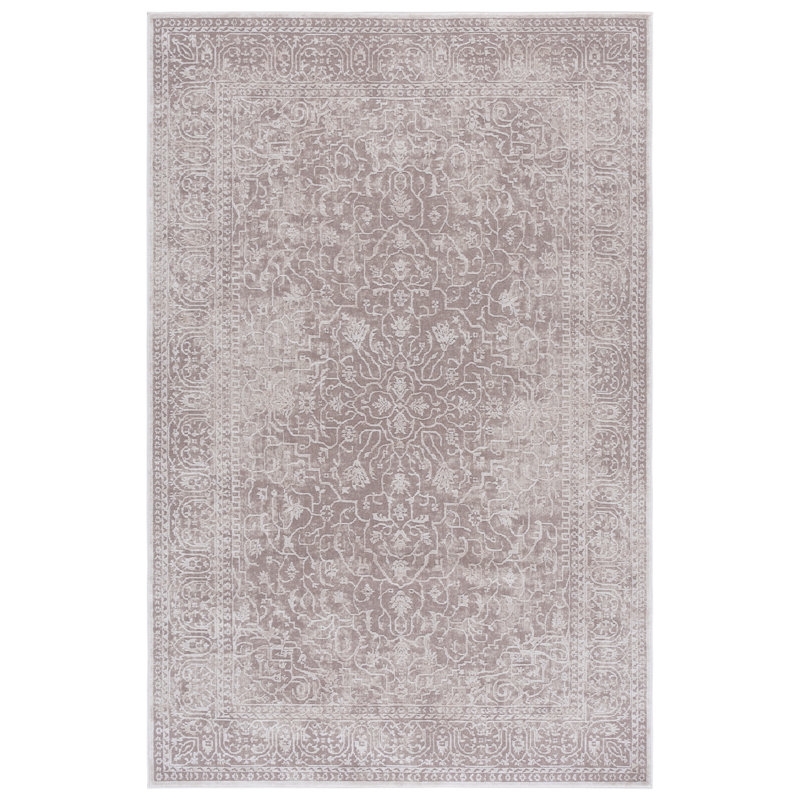 Tapis oriental beige / crème Calidia, Rectangle 5 pi 1 po x 7 pi 6 po