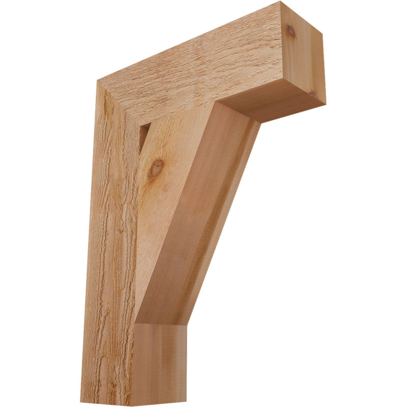 Support de bloc traditionnel, Cèdre rouge de l'Ouest (scié brut), H 28 po x l 6 po x P 20 po