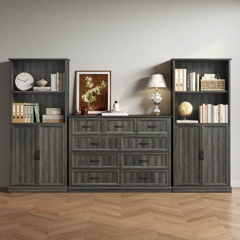Modern Wood Tv Stand With Drawers,3 In 1 Entertainment Center Tv Console With Doors And Adjustable Shelves For Living Room,bedroom