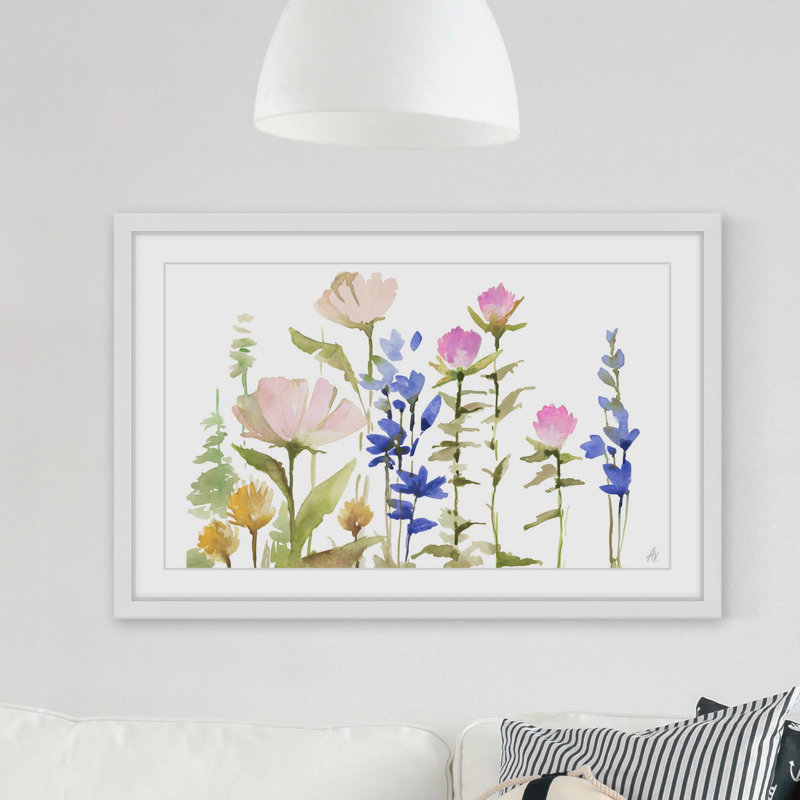 «Spring Spell» par Marmont Hill - reproduction d'art encadrée, H 12 po x l 18 po x P 1,5 po, Cadre blanc