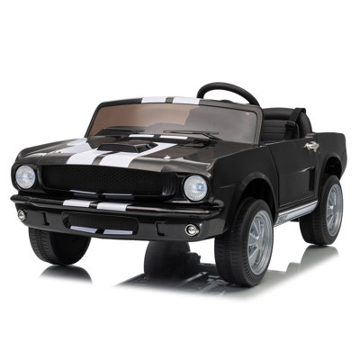 Voiture électrique 2 places 24V avec enfants, Shelby GT350 avec télécommande, ceinture de sécurité, lumières DEL, 3 vitesses, rose