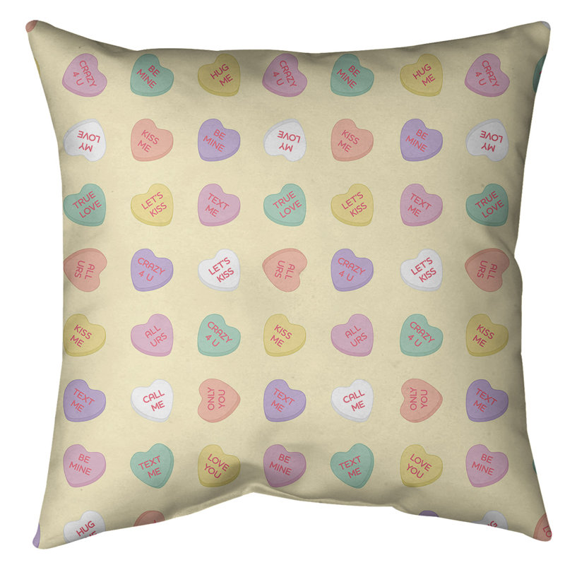 Coussin décoratif 14 po, 18 po x 18 po, Jaune / mauve / rouge