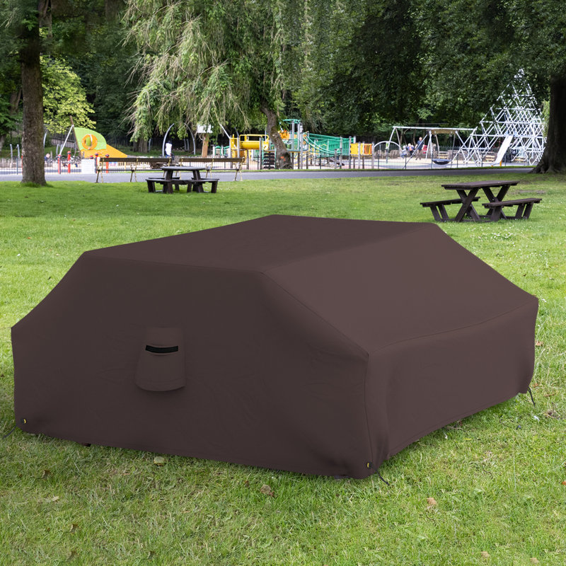 Outdoor Patio Table Cover, 94cm H x 248.9cm W x 160cm D, Brown