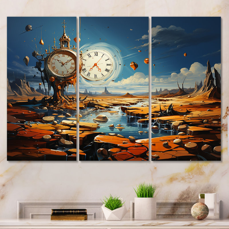 «The Persistance Of Dali», art mural surréalisme, H 28 po x l 36 po