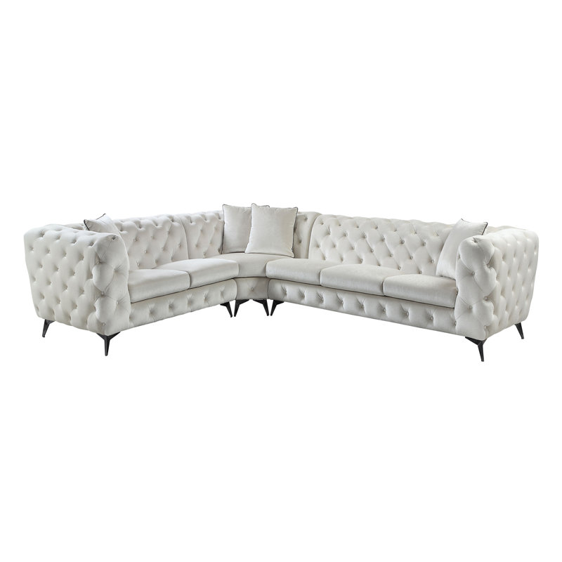 Jaffrey Upholstered L-Shaped Sectional Symmetrical