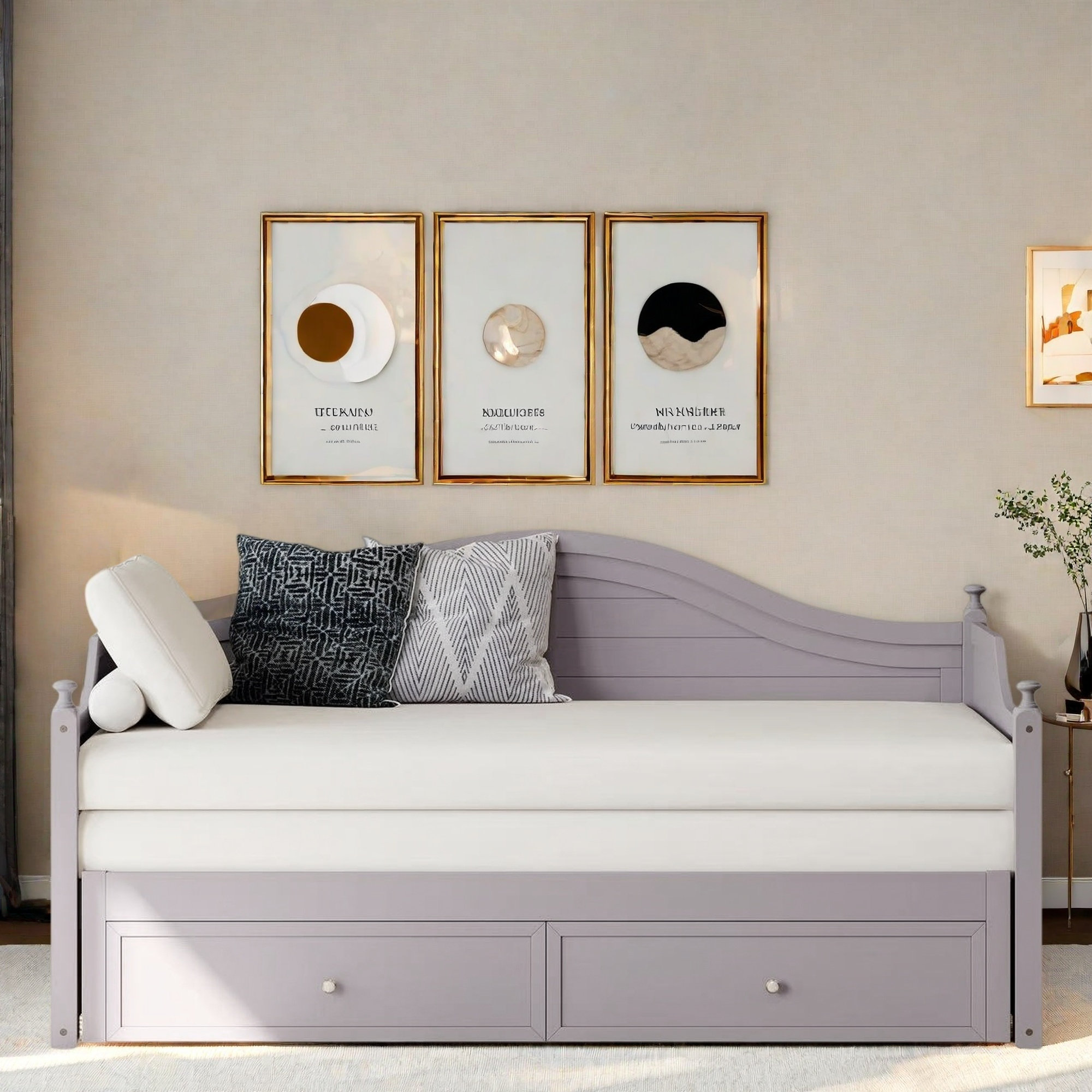 Darby Home Co Lit de jour en bois avec tiroirs de rangement - Wayfair ...