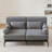 Modern Loveseat Sofa Couch 2-Seater Sofa with Flexible USB Ports , Unique Cylindrical Armrests for Living Room-114251090