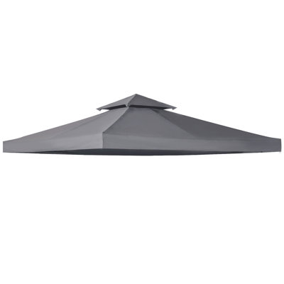 Outdoor Gazebo 9.8' X Replacement Canopy, 2, Dark Gray, Resistance 9.84' Canopy Replacement, Use