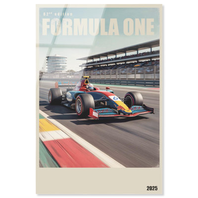 Race Poster Acrylic Print Formula 1 Posters by Notoriart, Ready to Hang, 30 x 45