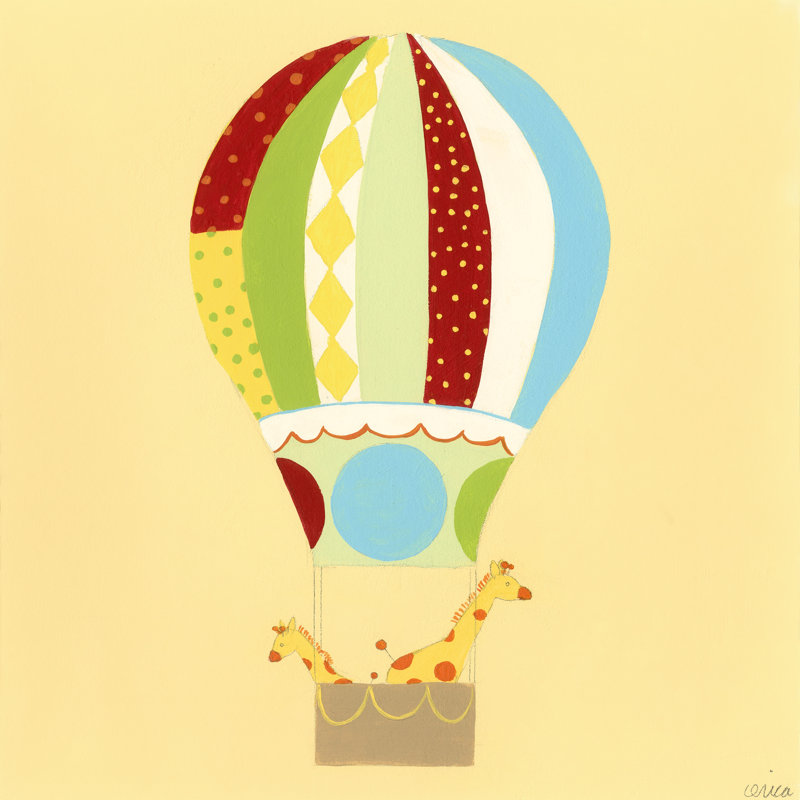 Up Up And Away II by June Erica Vess - Wrapped Canvas Painting, 30cm H x 30cm W x 3.8cm D