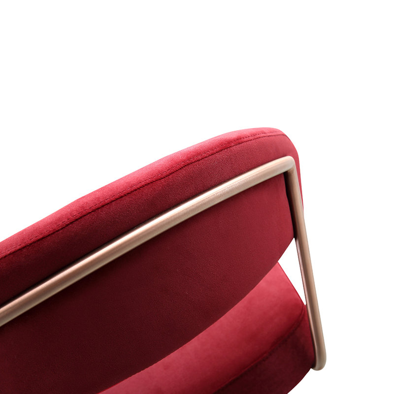 Tabouret Pejtcho, Rouge / or rose
