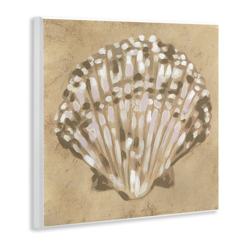 Plaque murale Earthtone Clam Shell, design par June Erica Vess
