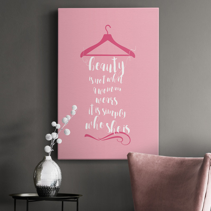 Beauté en rose, toile tendue avec châssis de qualité supérieure - prête à être accrochée, H 27 po x l 16 po x P 1 po