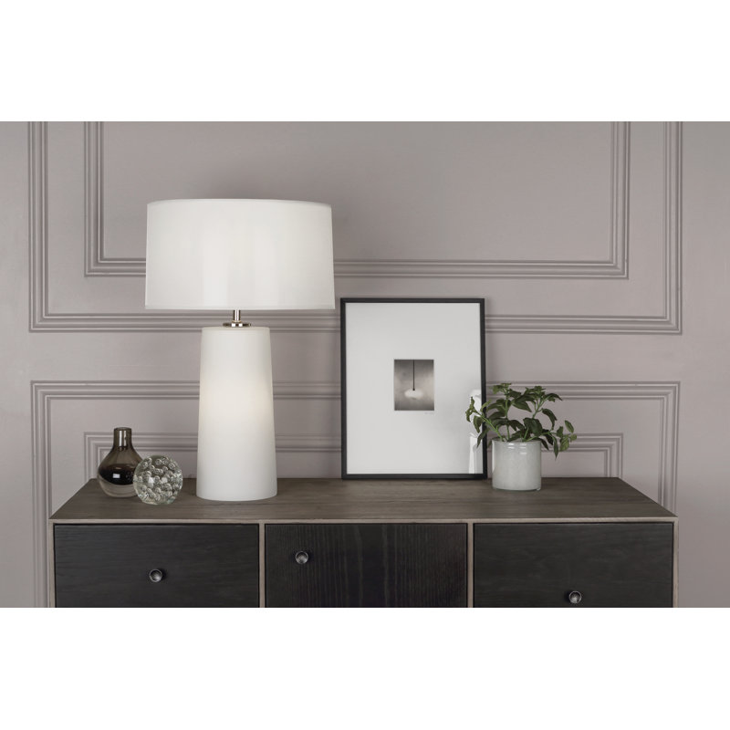 Olinda Table Lamp, White Organza