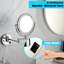 Miroir de maquillage mural à DEL grossissant, 8 pouces, extension de 12 pouces, finition, grossissement 1x / 3x, tour de 360 degrés, rasoir à bouton étanche deux lumières, fixation,-581437191