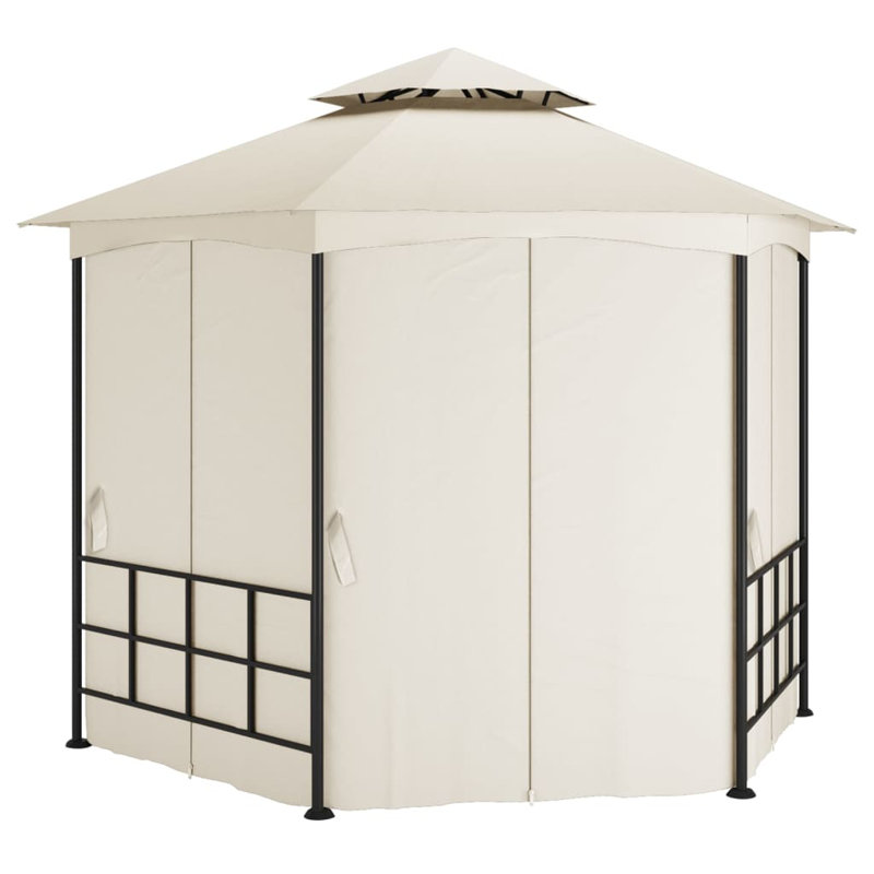 Terrytown 1.2 x 3.1m Steel Patio Gazebo, Cream