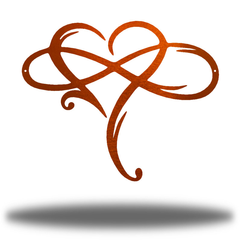 Chirsty Steel Wall Decor, 8" H x 8" W x 0.01" D, Copper