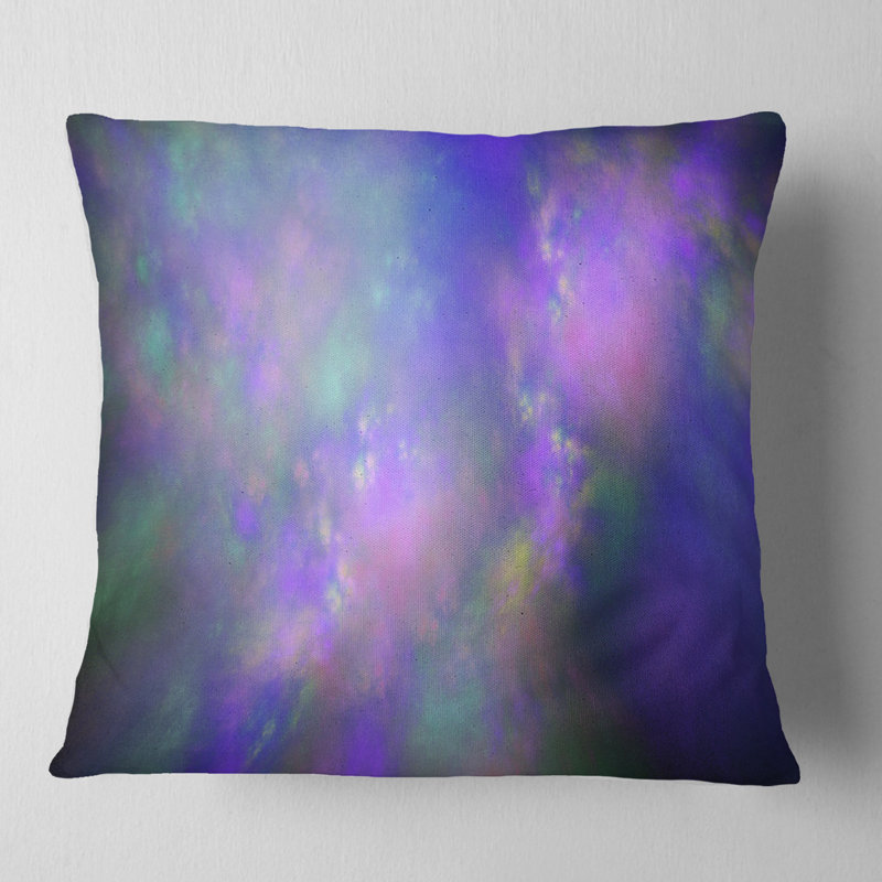 Ciel étoilé parfait - coussin à imprimé abstrait, 16 po x 1 po, Coussin décoratif, Mauve