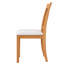 Chaises de salle à manger rembourrées Comfort, style moderne en bois d'hévéa pour petite cuisine