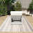 Beige Wicker Outdoor Lounge Chair With Adjustable Backrest And Armrests-155589982