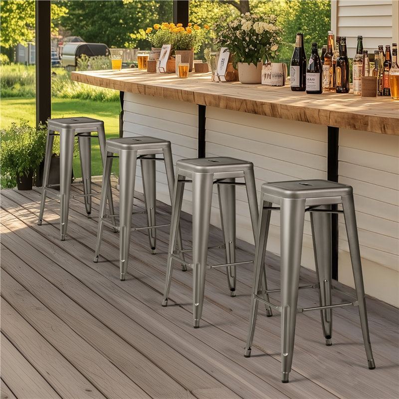 Tabouret de bar 30 po Winfred, Tabouret de bar (siège d’une hauteur de 30 po), Métal industriel