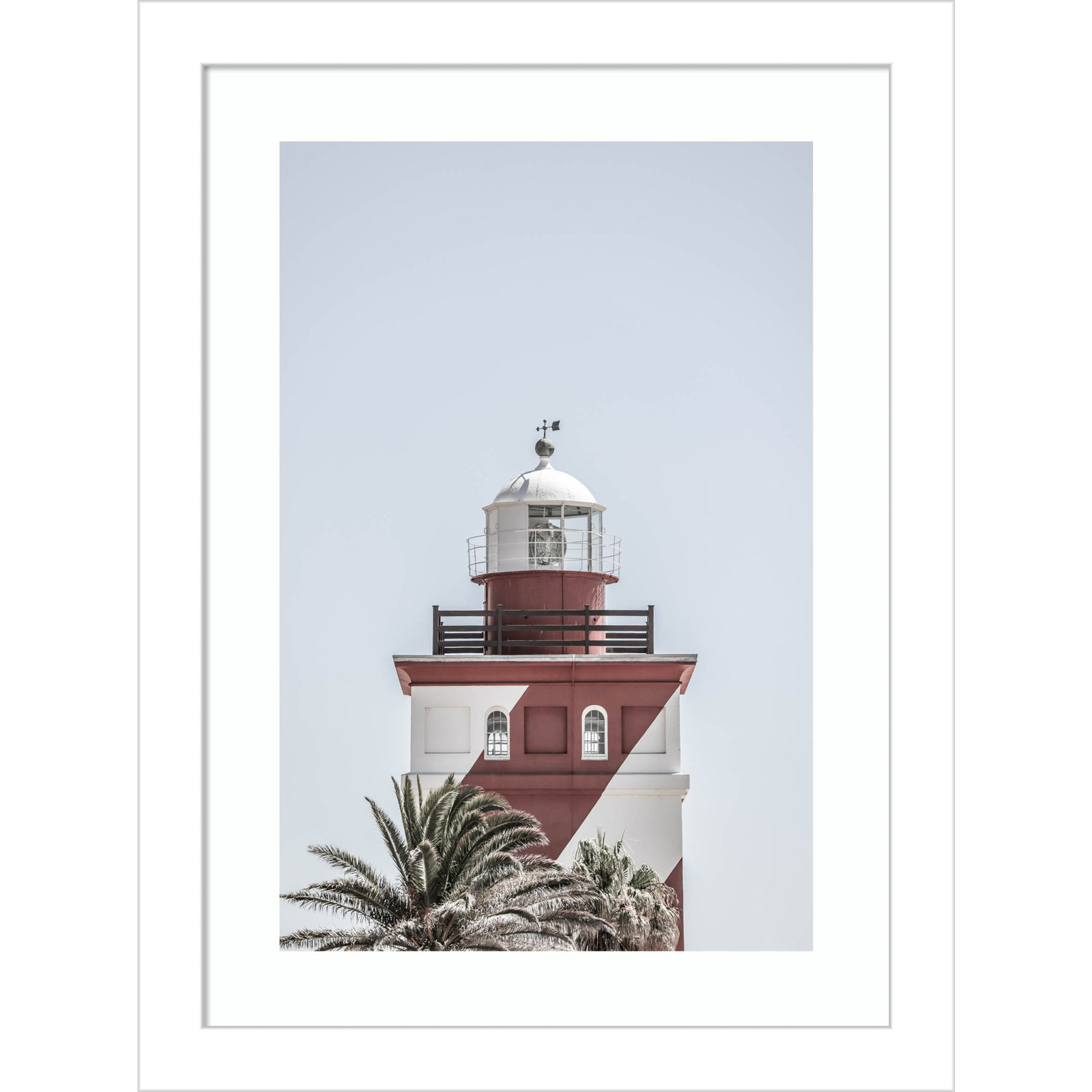 Daisey "Green Point Lighthouse" Print, White , 13" H x 10" W