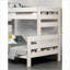 Lit simple superposé en pin brésilien massif avec finition échelle blanche pour chambre d'amis / deuxième chambre