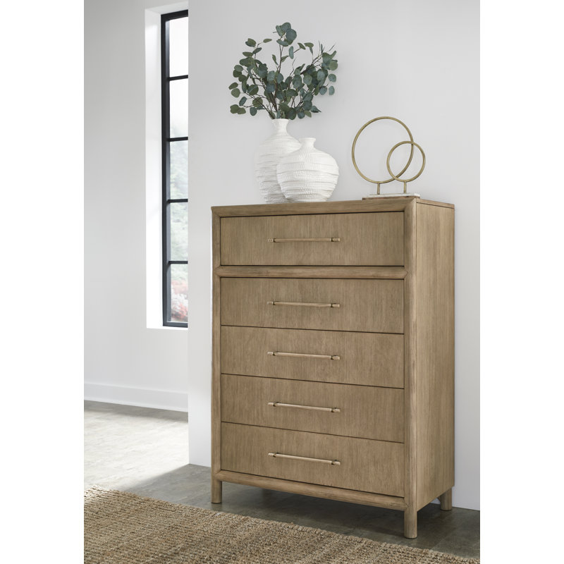 Commode 5 tiroirs Colleen, Naturel