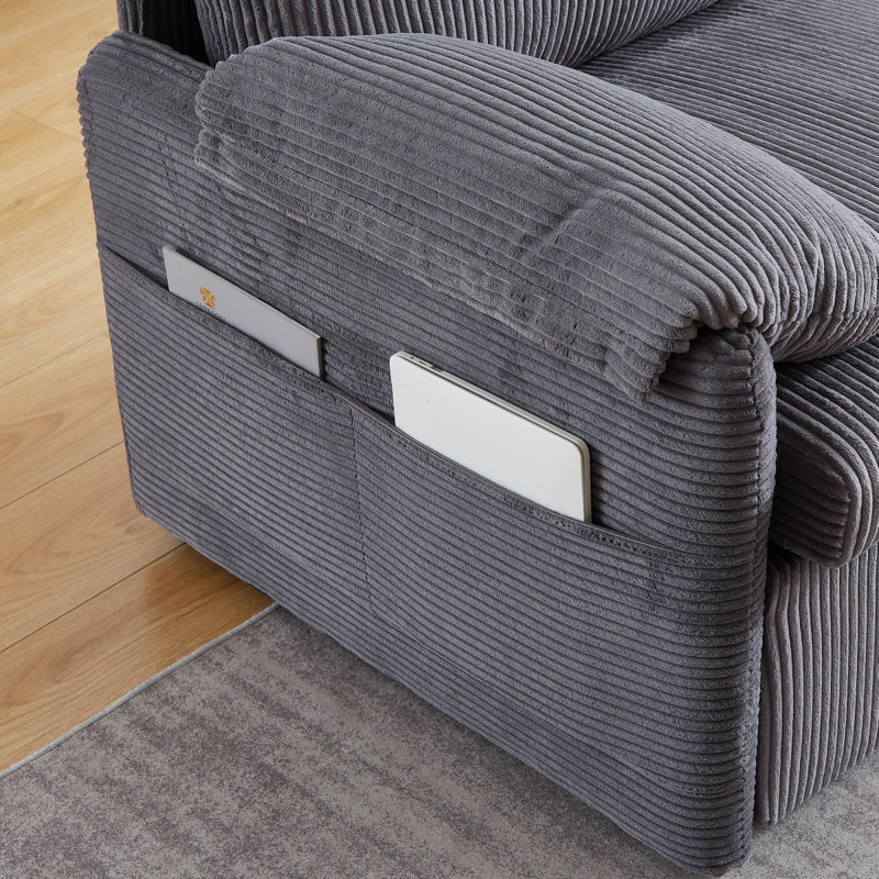 Canapé-lit moderne modulaire 3-en-1 avec canapé-lit 64,5 po Modern Sofamh, Gris