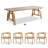 4 - Person Burlywood Rectangular Solid Wood Tabletop Dining Table Set