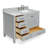 Flynt 43'' Single Bathroom Vanity with Carrara Marble Top-64627215-134279958-134279959