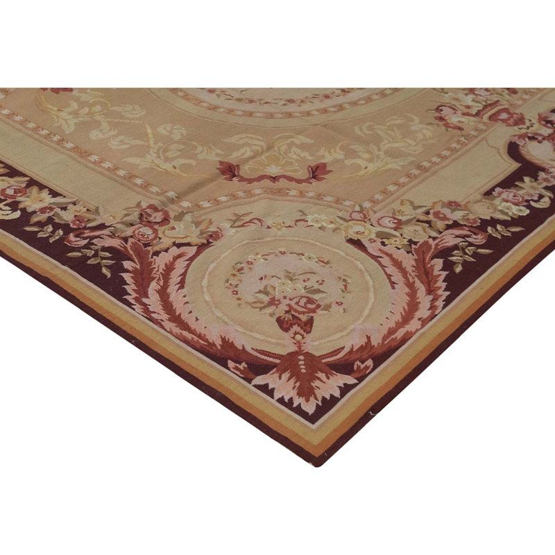 Handmade Wool Floral Area Rug