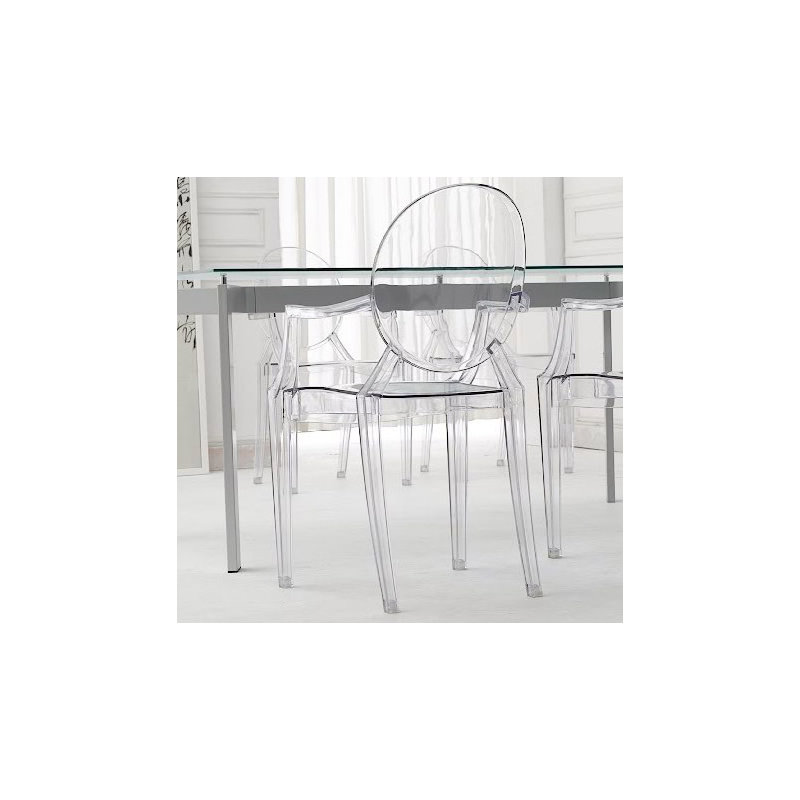 Louis Ghost Armchair, Crystal