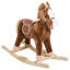 Metal Frame Rocking Horses and Animals in Brown, 11.5 x 5.3 x 9.9 in, with Practical Control