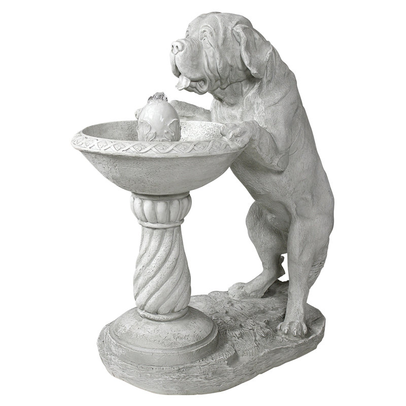 Quenching a Big Thirst Dog Sculptural Fountain