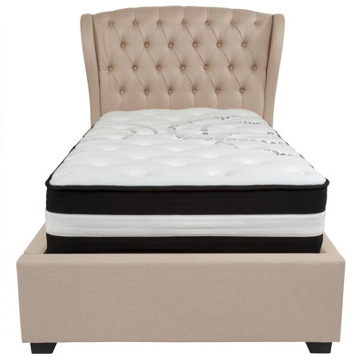 Haleigh Tufted Platform Bed with Mattress