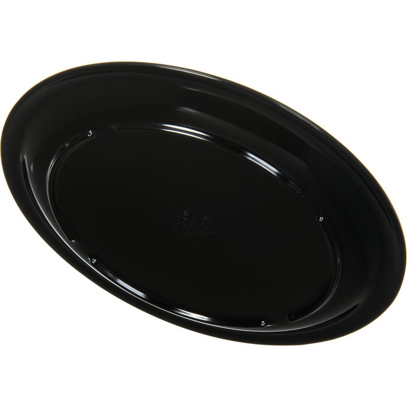 Assiette plate en mélamine Kingline ™, Noir