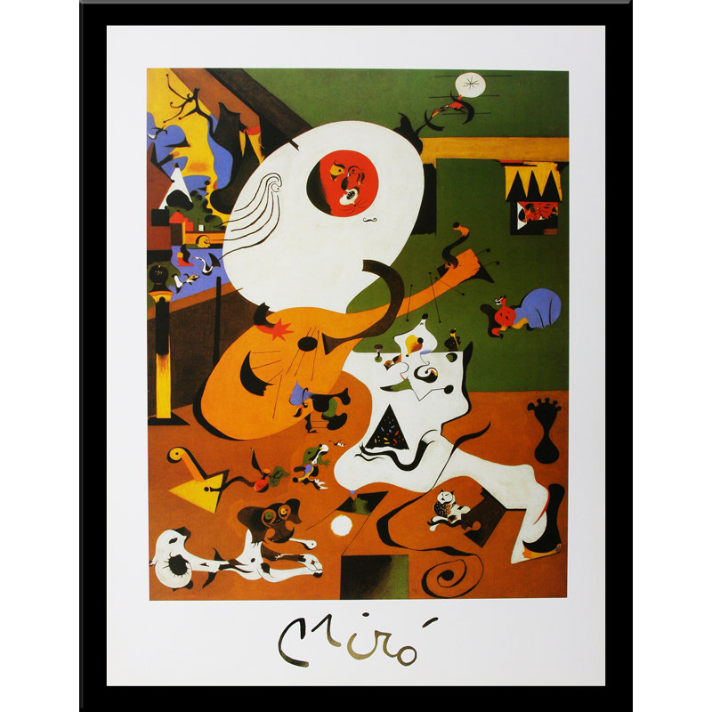 Museum Masters 'Interier Hollandais I, 1928' by Joan Miro' Framed Painting Print, 25x34 Inch