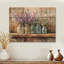 Lavande et bouquet de romarin II - décoration murale en bois de lavande - sur bois de pin naturel-769781686