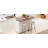 Kitchen Island Cart Equipped with Bead Drape Decoration & Built-In Power Outlet, Foldable Drop Leaf Countertop, Three Storage Cabinets & Three Drawers with Inner Iron Storage Rack, Multi-Purpose Rolling Storage Furniture for Kitchen and Dining Spaces-280385240