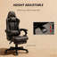 Fauteuil inclinable pivotant en cuir de polyuréthane avec dossier haut, support lombaire et hauteur réglable-1898978805