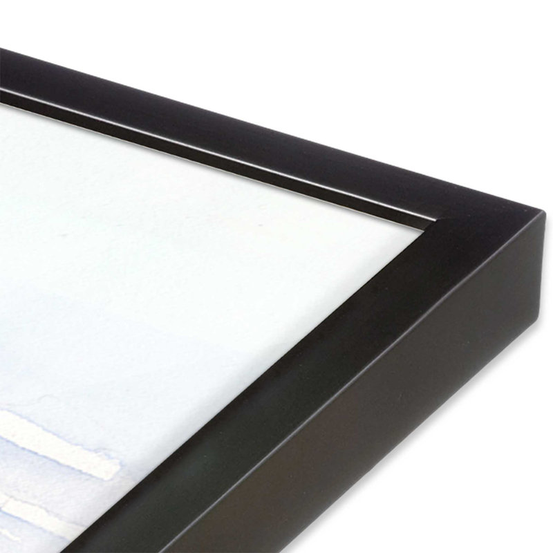 Imprimé de détente des fêtes côtières, H 13,75 po x l 13,75 po, Cadre simple en zinc patiné, bois massif