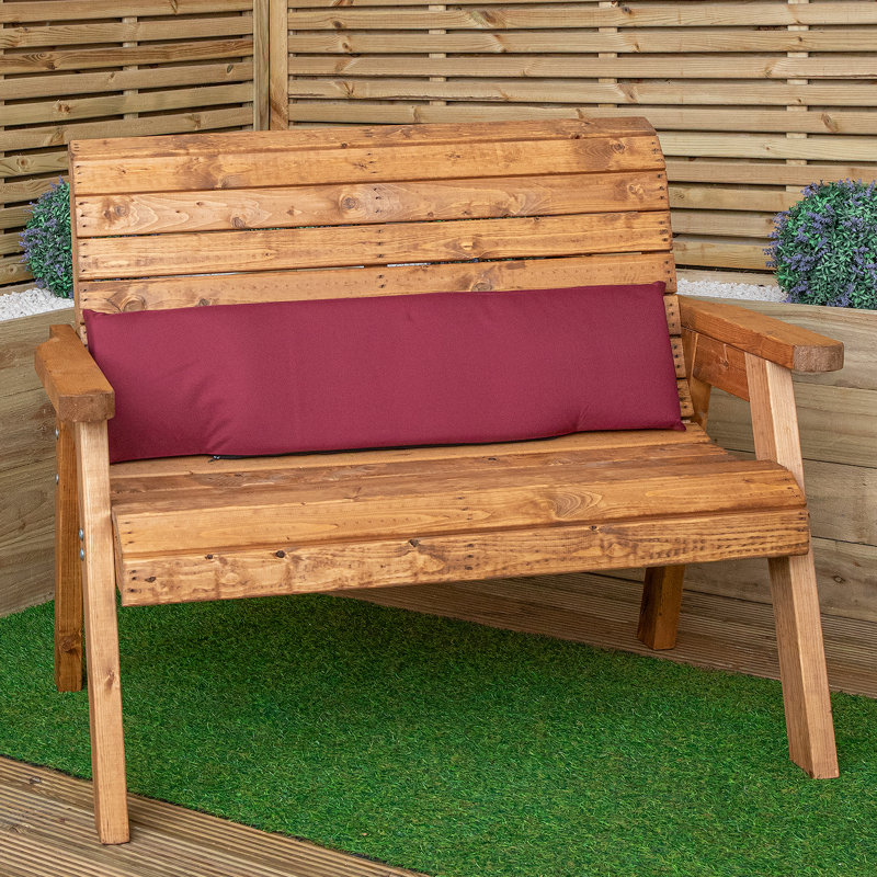 52 x 20cm Back Cushion for Single Wooden Garden Chair in Burgundy, 99cm W x 5cm D, Red